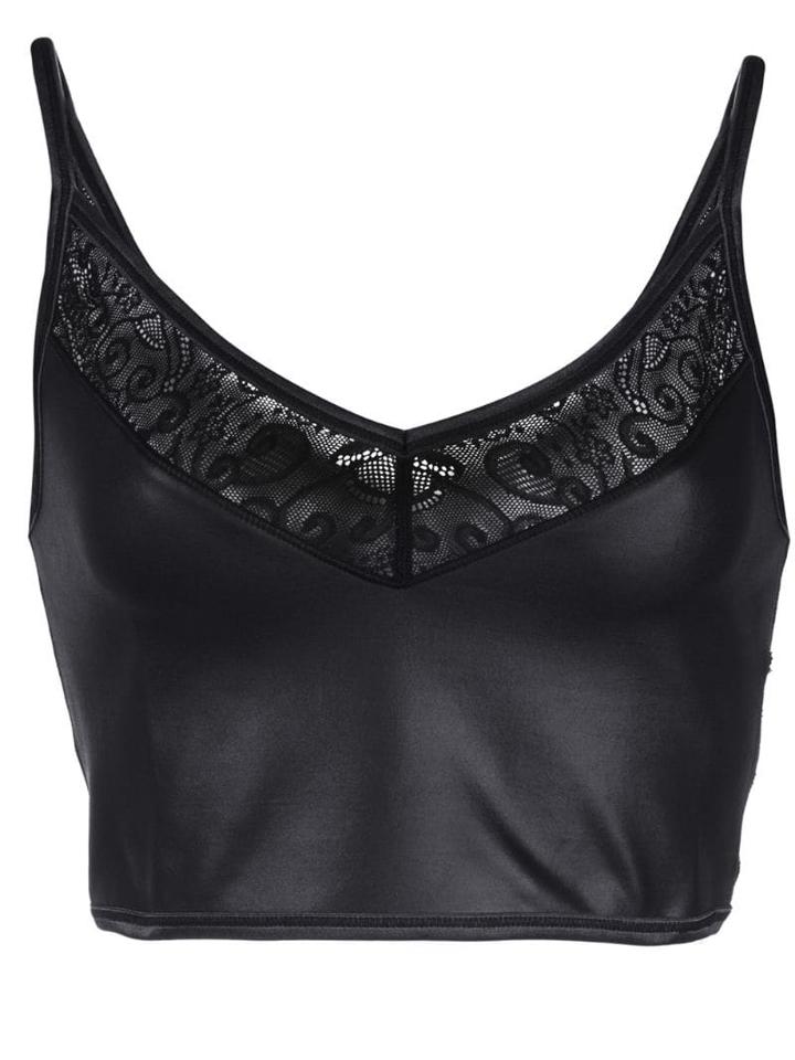 Kiki De Montparnasse Cropped Bralette Top - Black
