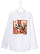 Burberry Kids Printed Logo Shirt - White