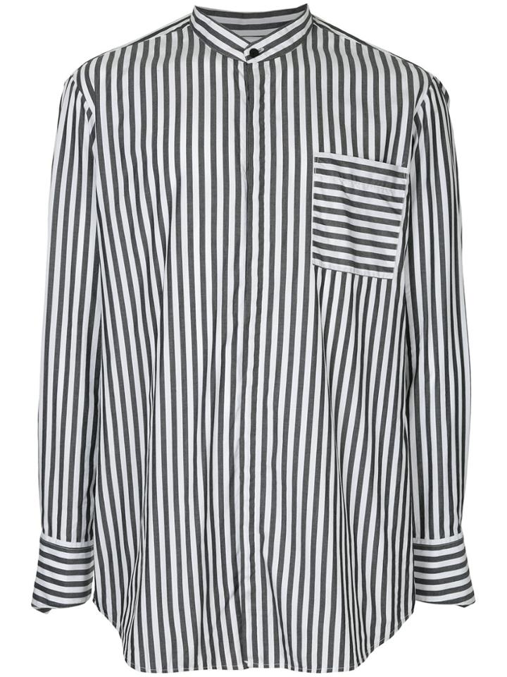 Strateas Carlucci Striped Shirt - Black