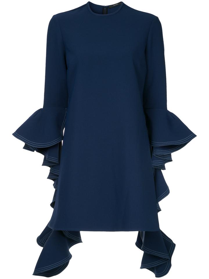 Ellery Flared Sleeves Mid Dress - Blue