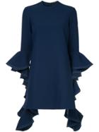 Ellery Flared Sleeves Mid Dress - Blue