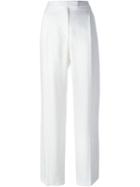 Alexander Mcqueen Fil Coupé Palazzo Pant, Women's, Size: 42, White, Viscose/polyester/cupro