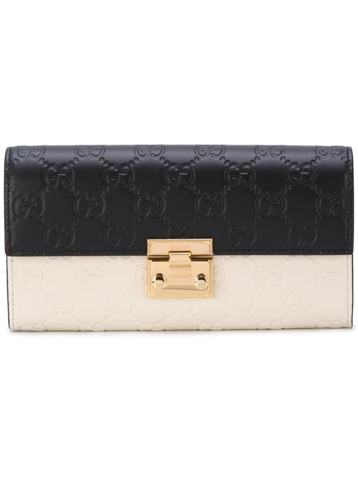 Gucci Padlock Wallet With Detachable Chain - White