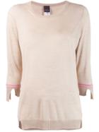 Lorena Antoniazzi 3/4 Sleeves Pullover - Neutrals