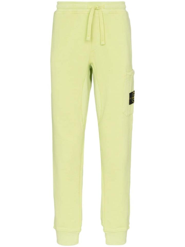 Stone Island Badge Pocket Sweatpants - Green