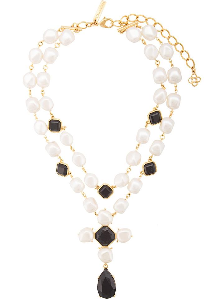 Oscar De La Renta Baroque Pearl Necklace - Metallic