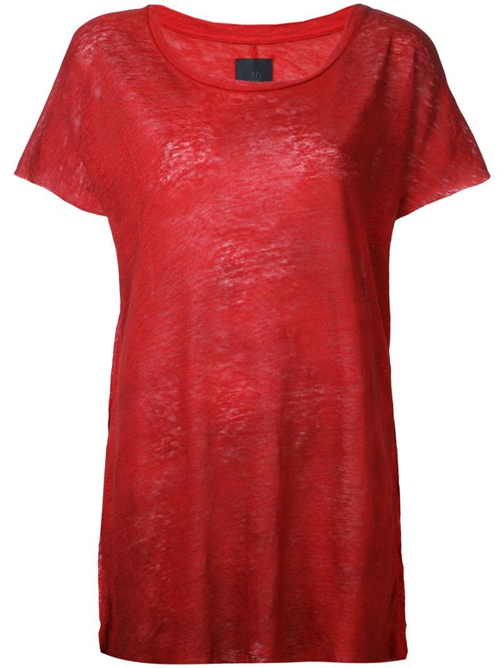 Thom Krom - Loose-fit T-shirt - Women - Linen/flax - L, Red, Linen/flax