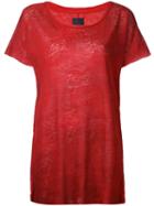Thom Krom - Loose-fit T-shirt - Women - Linen/flax - L, Red, Linen/flax