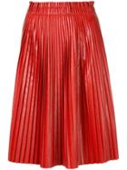 We11done Pleated Skirt - Red