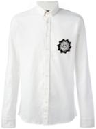 Balmain Patch Shirt, Men's, Size: 39, White, Cotton