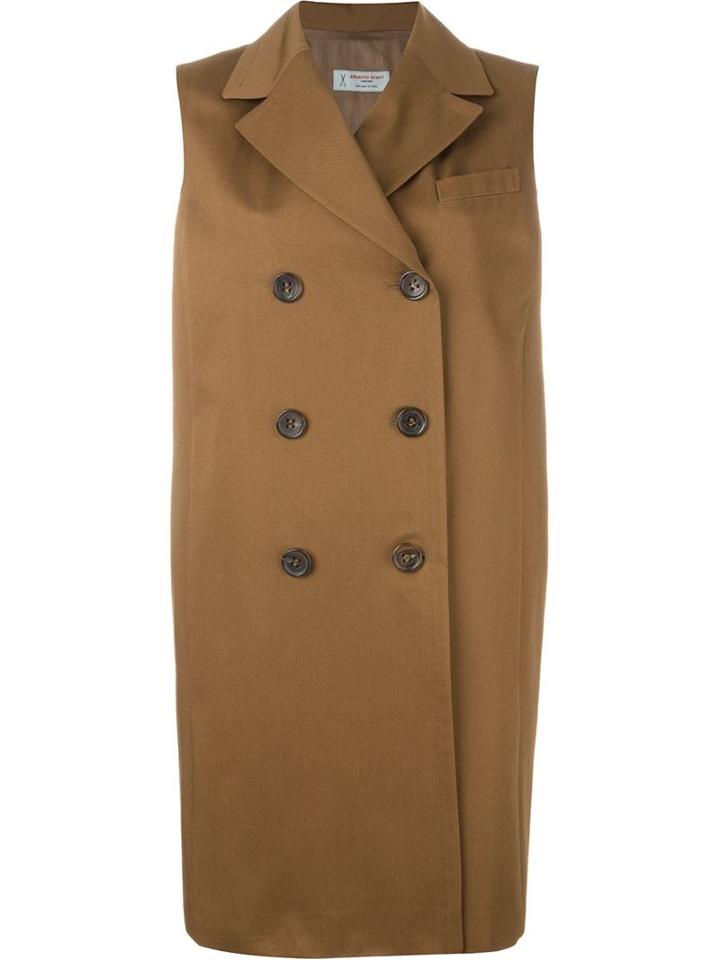 Alberto Biani Sleeveless Double Breasted Coat