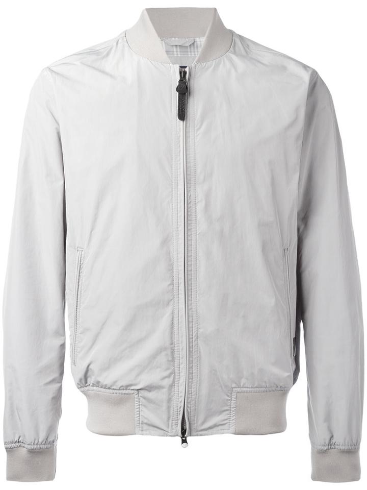 Woolrich Zipped Bomber Jacket, Men's, Size: Large, Nude/neutrals, Polyester/polyamide/cotton