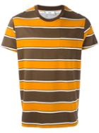 Ami Alexandre Mattiussi Stripe Chest Pocket T-shirt, Size: Medium, Brown, Cotton