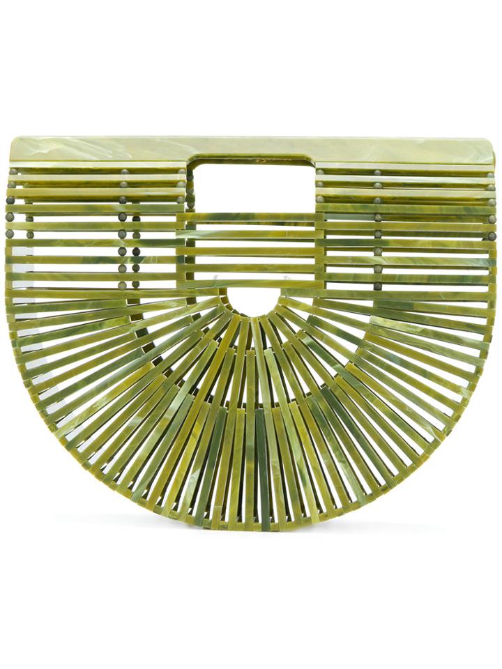 Cult Gaia Transparent Rounded Tote - Green