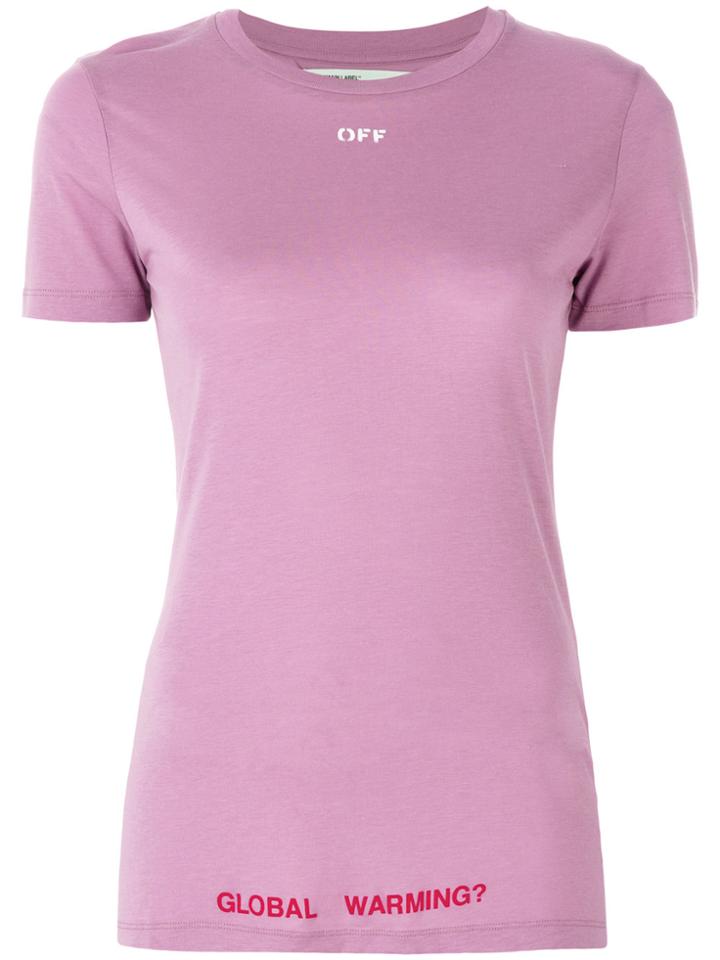Off-white Cherry Flower T-shirt - Pink & Purple