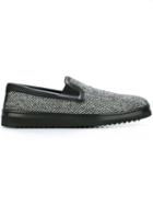 Dolce & Gabbana Chevron Knit Slip-on Sneakers