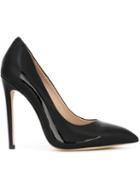 Gianni Renzi Pointed Toe Stilettos, Women's, Size: 39.5, Black, Patent Leather/leather