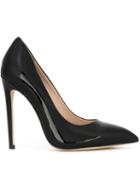 Gianni Renzi Pointed Toe Stilettos, Women's, Size: 39.5, Black, Patent Leather/leather