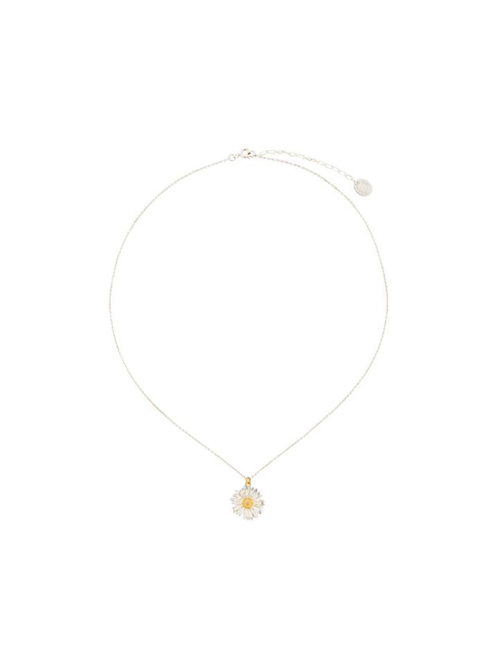 Alex Monroe Big Daisy Necklace, Metallic