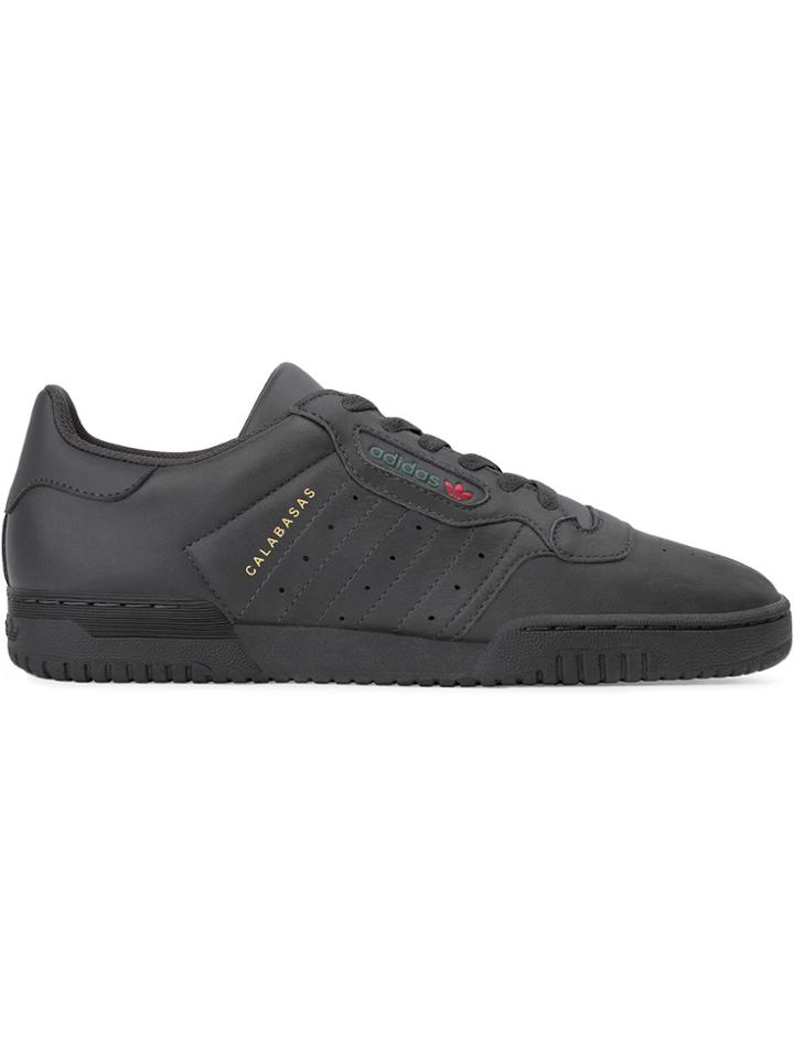 Yeezy X Adidas Black Powerphase Leather Sneakers