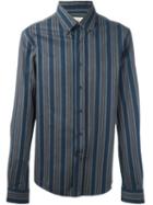 Romeo Gigli Vintage Striped Shirt, Men's, Size: 54, Blue