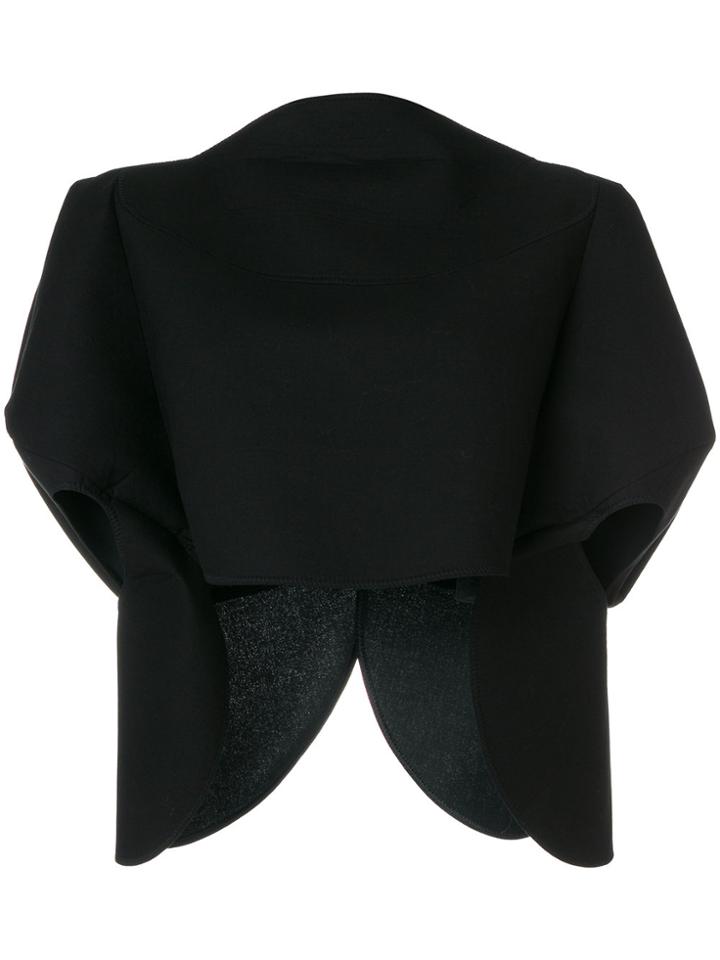 Junya Watanabe Comme Des Garçons Boxy-cut Cropped Top - Black