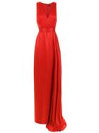 Tufi Duek V-neck Long Dress - Red
