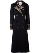 Bazar Deluxe Double Breasted Coat, Women's, Size: 40, Black, Polyamide/polyester/virgin Wool