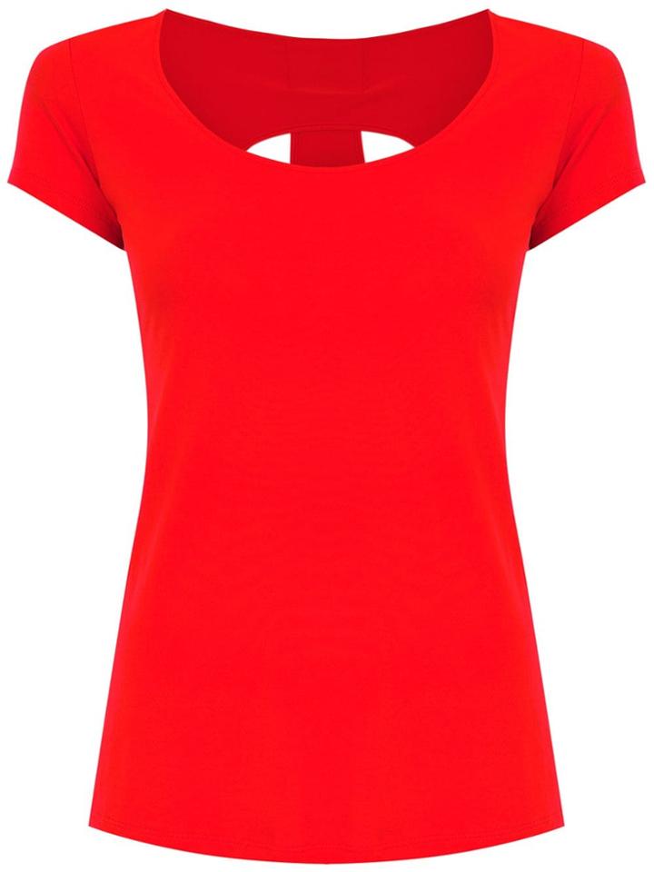 Track & Field T-shirt With Cut Details - Red