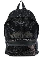 Saint Laurent Classic City Sequin Backpack - Black