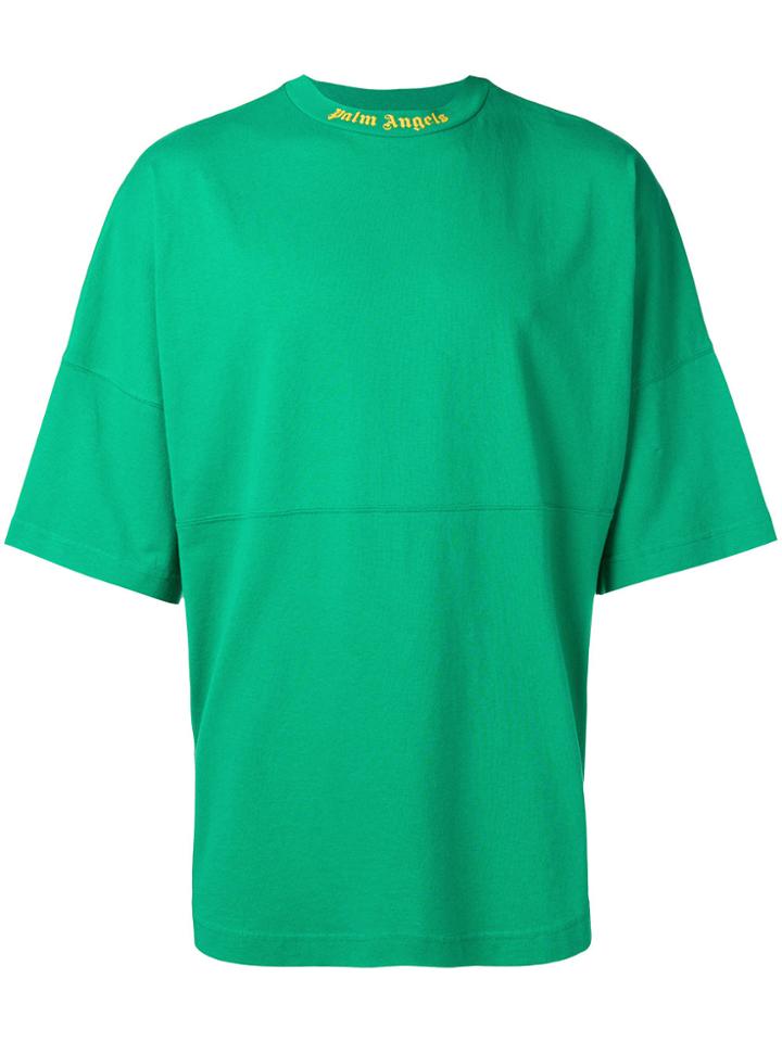Palm Angels Oversized Logo T-shirt - Green