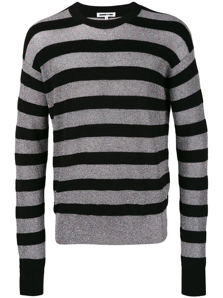 Mcq Alexander Mcqueen - Striped Jumper - Men - Polyester/wool/metallic Fibre - M, Black, Polyester/wool/metallic Fibre