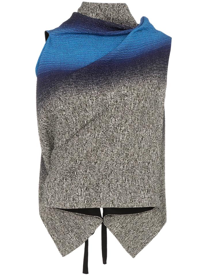Roland Mouret Eugene Degrade Drape Back Top - Blue