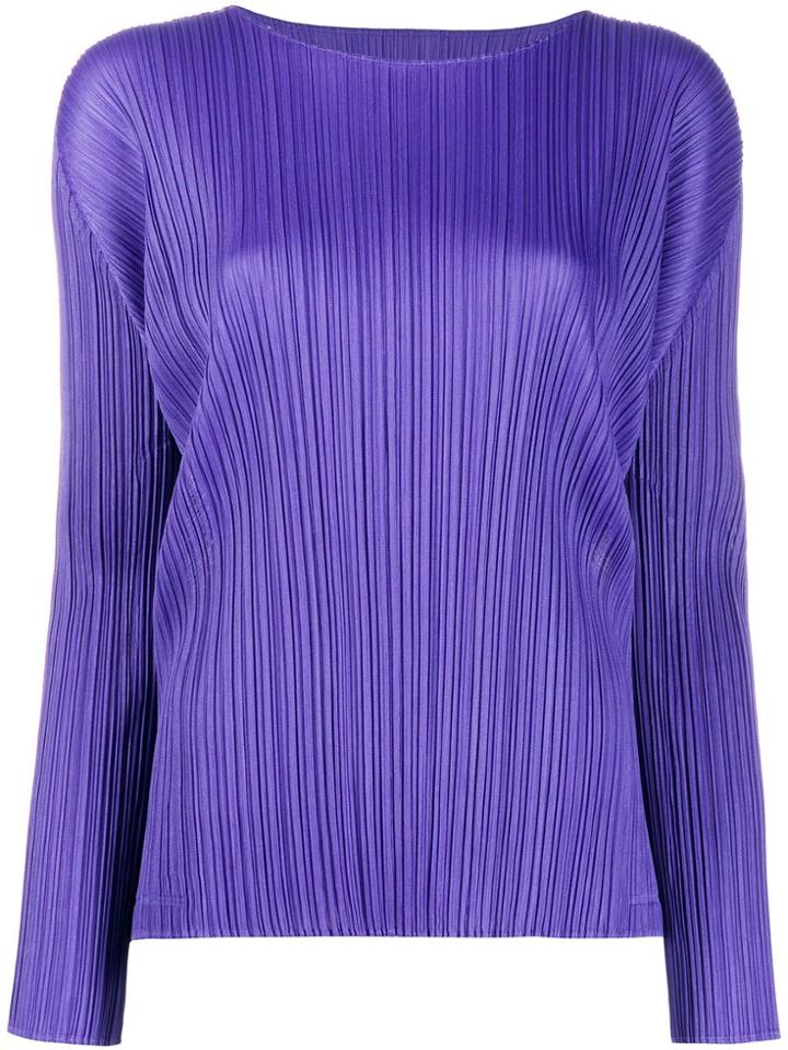 Pleats Please Issey Miyake Pleated Top - Purple