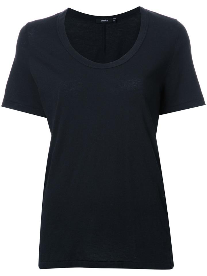 Bassike Scoop Neck T-shirt - Black