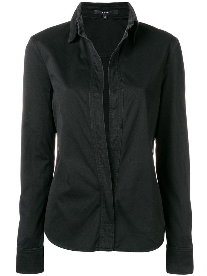 Gucci Vintage 2000's Concealed Fastening Shirt - Black