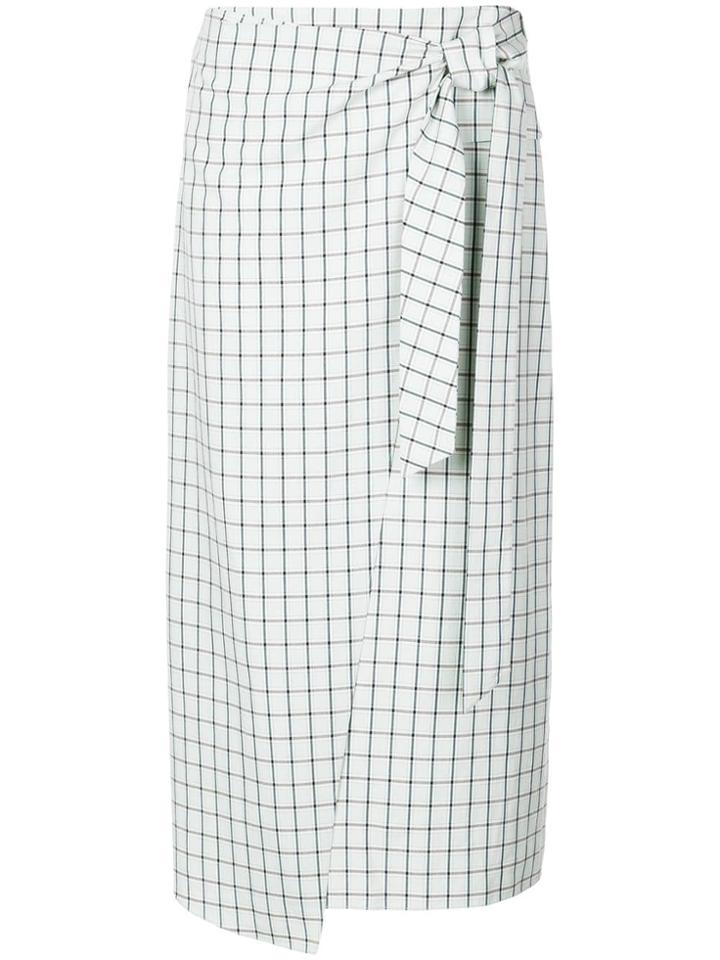 Tibi Elliot Checked Skirt - Green
