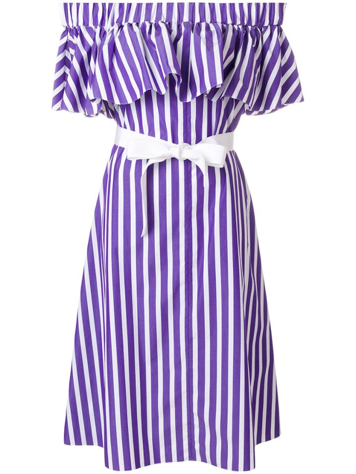 Maison Rabih Kayrouz Off-the-shoulder Striped Dress - White