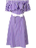 Maison Rabih Kayrouz Off-the-shoulder Striped Dress - White