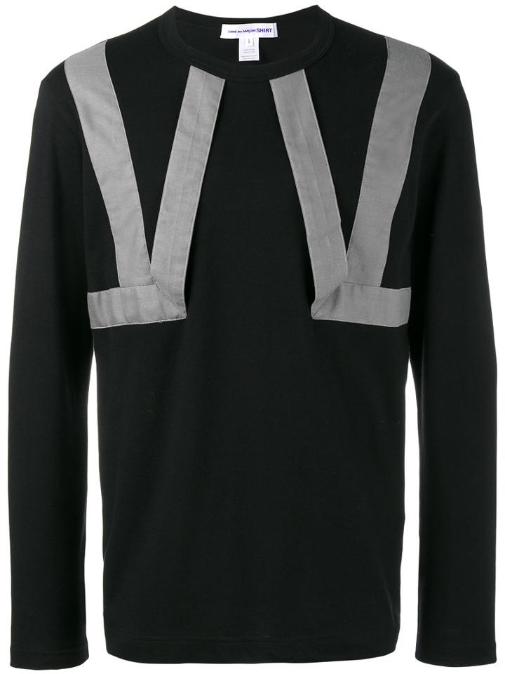 Comme Des Garçons Shirt Arrow Strap T-shirt, Men's, Size: Small, Black, Cotton