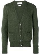 Thom Browne Relaxed Rwb Intarsia Stripe Cardigan - Green
