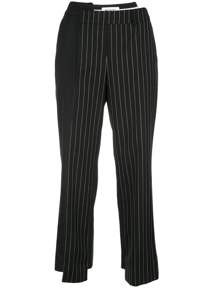 Monse Deconstructed Cropped Trousers - Blue