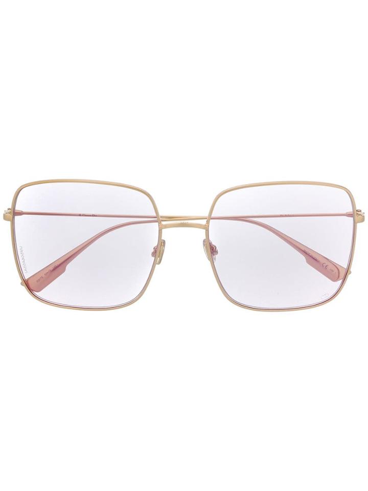 Dior Eyewear Square Glasses - Gold