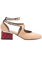 Marni Crossover Mary-jane Pumps - Nude & Neutrals