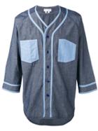 Chambray Baseball Shirt - Men - Cotton - M, Blue, Cotton, Ganryu Comme Des Garcons