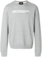 Calvin Klein 205w39nyc Embroidered Cotton Jersey Sweatshirt - Grey