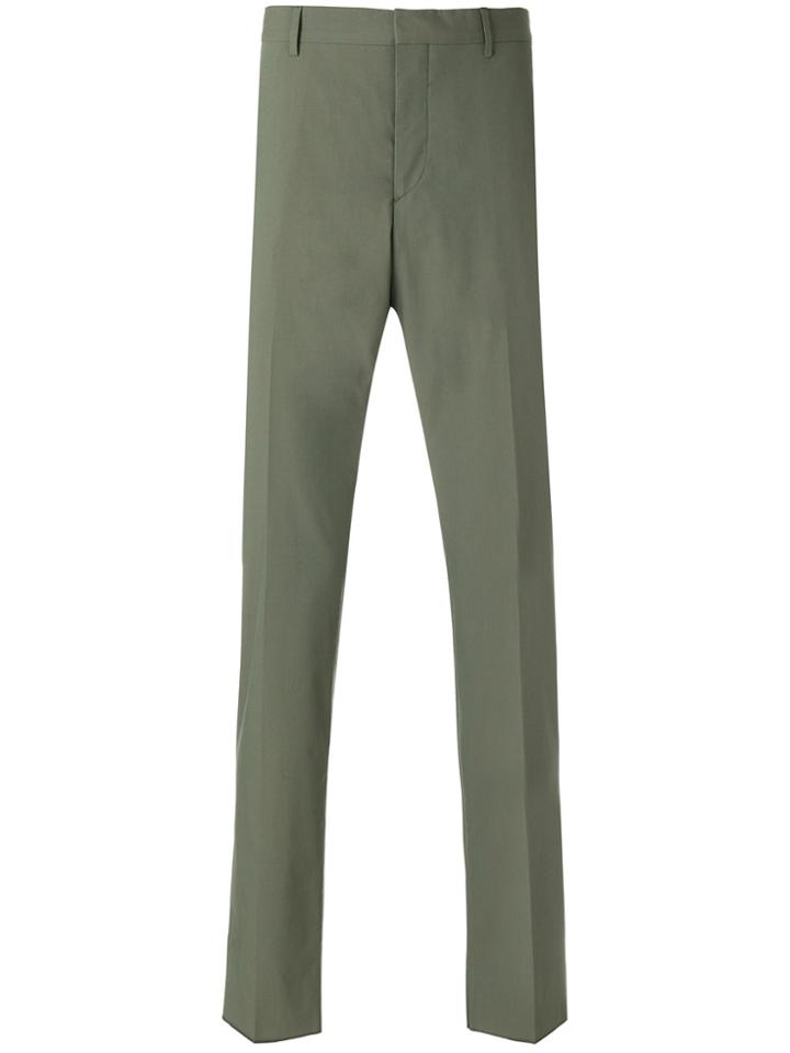 Prada Classic Straight Leg Trousers - Green