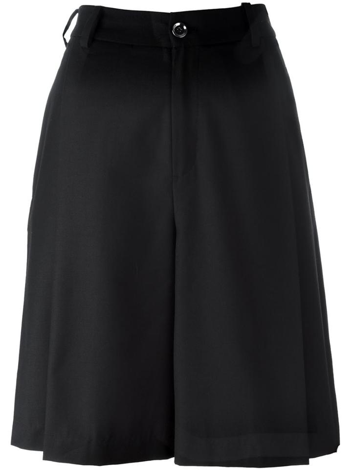 Diesel Wide-leg Shorts, Women's, Size: 26, Black, Polyester/viscose