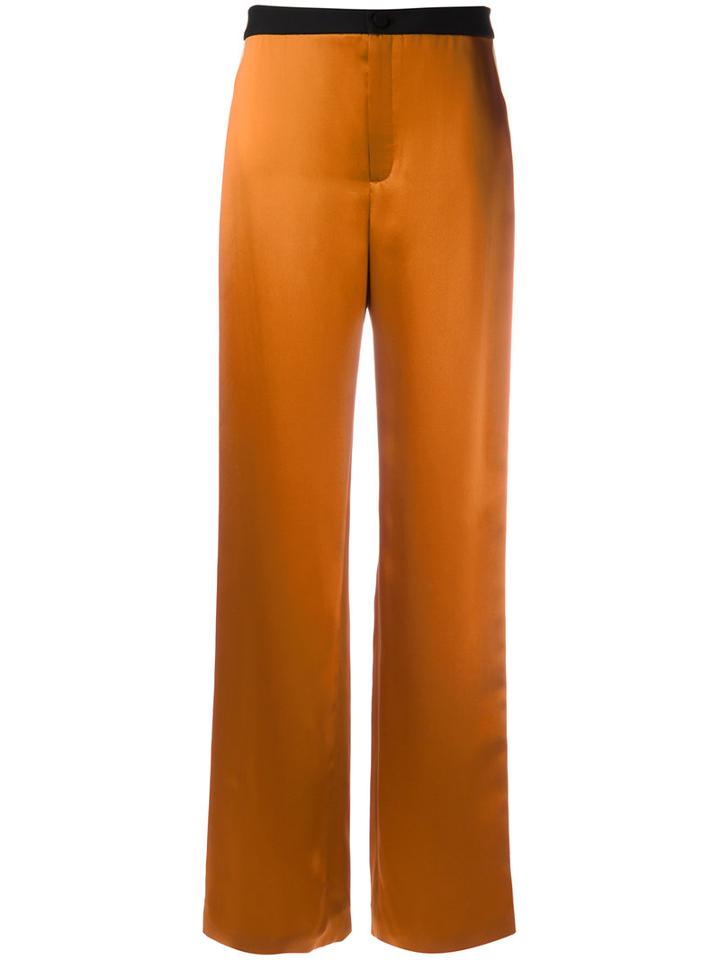 Lanvin Two Tone Relaxed Fit Trousers, Women's, Size: 36, Yellow/orange, Acetate/viscose/polyester/wool