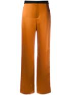 Lanvin Two Tone Relaxed Fit Trousers, Women's, Size: 36, Yellow/orange, Acetate/viscose/polyester/wool